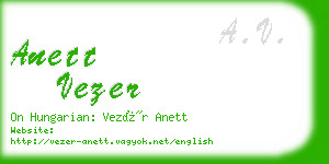 anett vezer business card